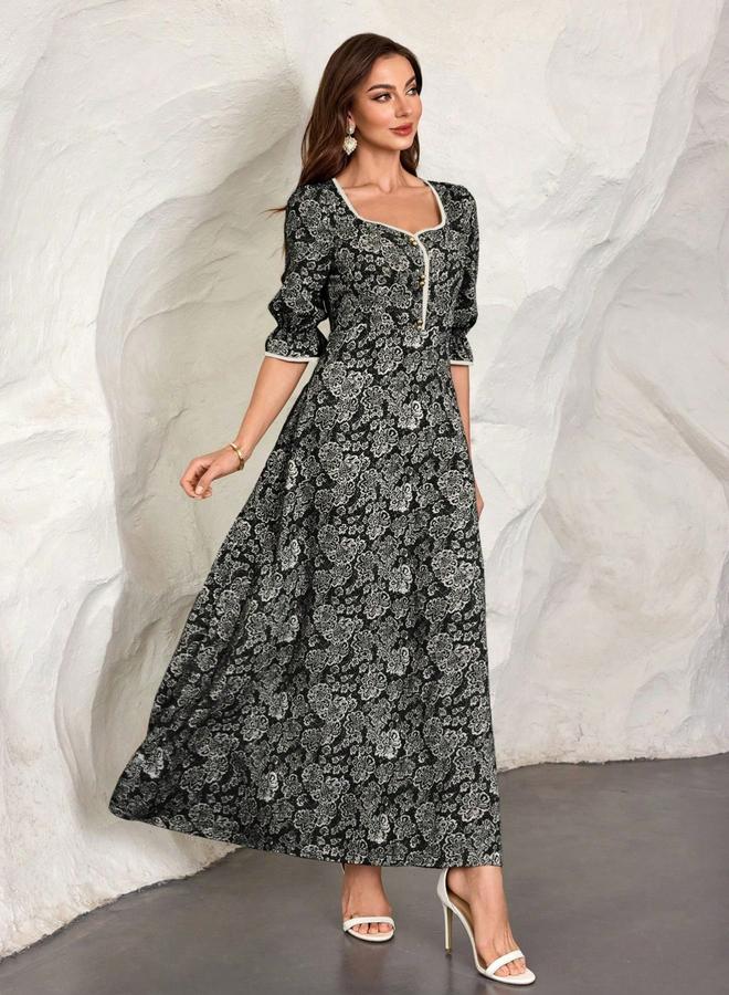 Take Two Women Floral Sweetheart Neck Maxi Dress - Image 3